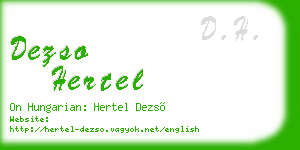 dezso hertel business card